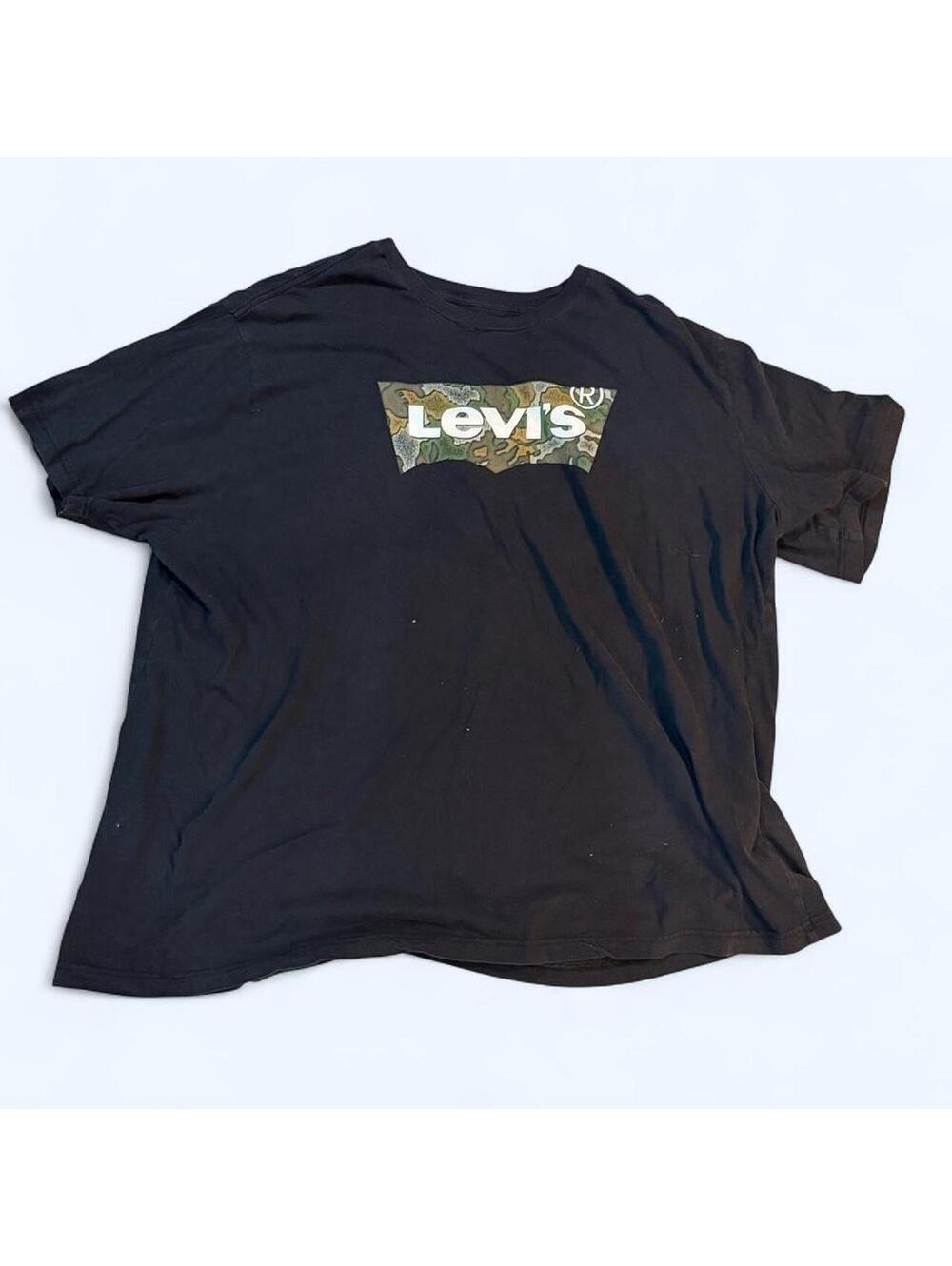 Levi's Men's Black and Brown Tshirt